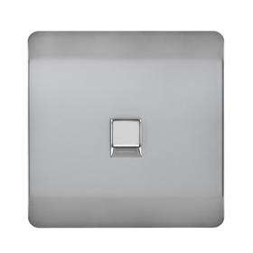 ART-PCBS  Single PC Ethernet Cat 5 & 6 Data Outlet Brushed Steel